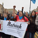 Jasha Lyons Echo-Hawk, far left, an activist from Oklahoma.